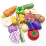 Water Paint 1.94in Wooden Fruit Cutting Set Kitchen Role Play