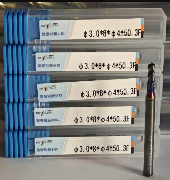 Buy cheap MAE PLUS Three Flutes Carbide End Mill for Non-Ferrous Metal Machining 3mm,Φ3.0x8x4Dx50mm from wholesalers