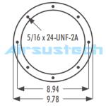 578-92-3-309 Rubber Bellows 2B12-340 Steel Plate Goodyear Air Spring