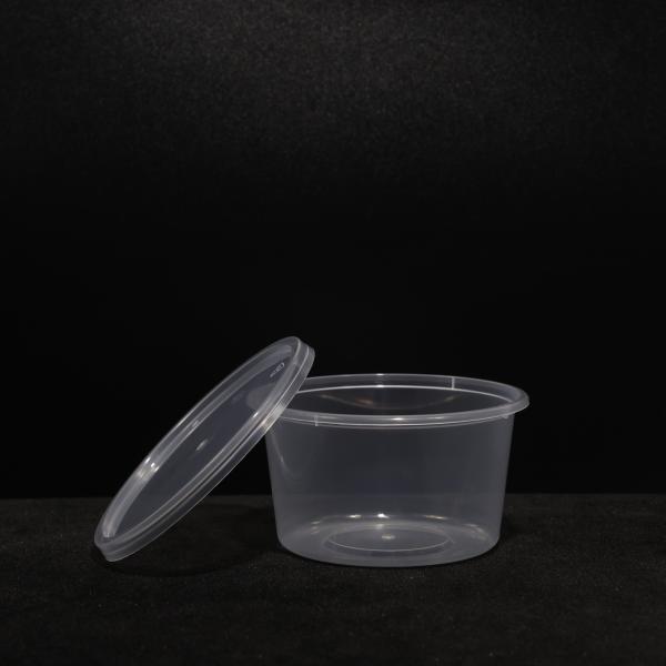 Buy cheap 400ml Round Snap Lid Disposable PP Food Lunch Box For Fruit And Vegetable from wholesalers