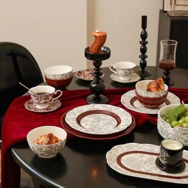 Buy cheap Under Glazed Ceramic Dinnerware Sets Christmas Gift Porcelain Plates For 6 Persons from wholesalers