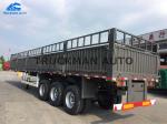 Strong Strength Fence Semi Trailer Mn Steel Material Customized Colors
