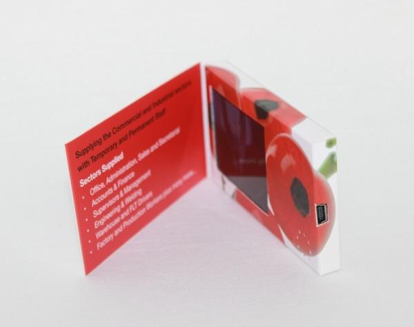 Buy cheap 90*50 mm Customized Video Business Card with Magnetic switch , boot logo from wholesalers