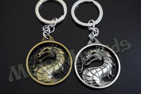 Buy cheap Dragon Designed Zinc Alloy Metal Key Chains Metal Keyrings Antique Gold Silver Plating from wholesalers