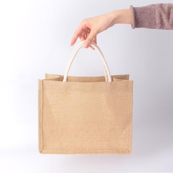 Buy cheap 100% Jute Material Plain Natural Fiber Tote Bags Waterproof from wholesalers