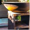 Buy cheap Large Round Charcoal Plancha Corten Steel Camping Barbecue Grill Fire Bowl Pit from wholesalers