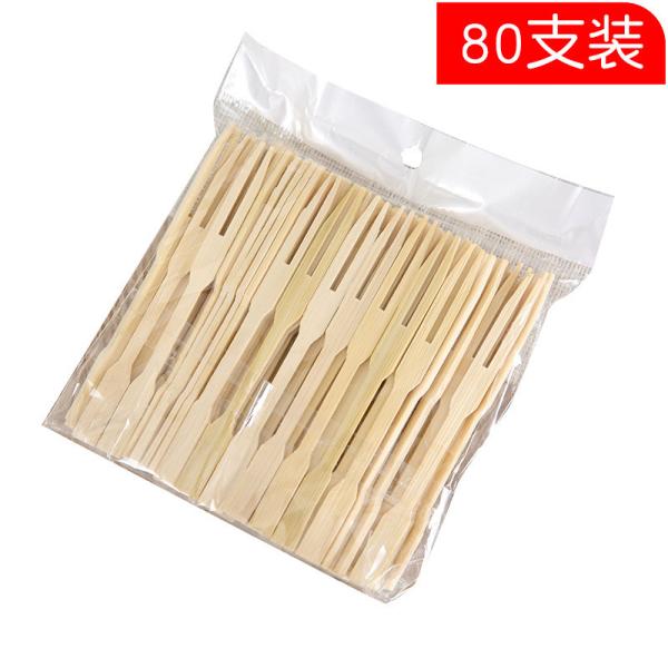 Buy cheap Disposable Bamboo Party Forks Mini Wooden Cocktail Forks For Dessert Cake from wholesalers