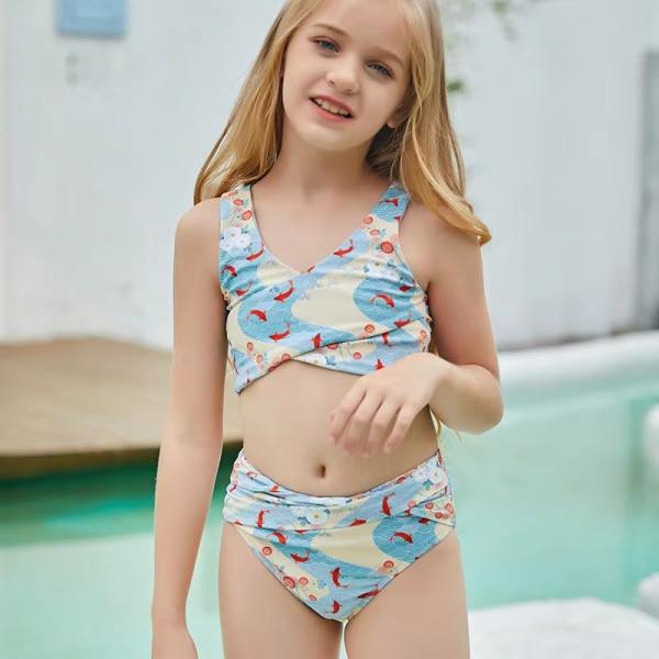 Buy cheap Fish Digital Printing Children'S Swimming Suits Split Cute Girl Swimsuit Bikini from wholesalers