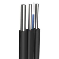 Buy cheap 1 2 4 Core Indoor FTTH Drop Cable / Flexible G657A2 Flat Frp Fiber Optic Cable product