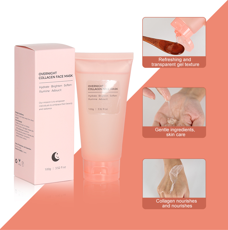 Face Masks Vitamin C Collagen Overnight Sleeping Wrapping Facial Mask Moisturizing for Daily Use