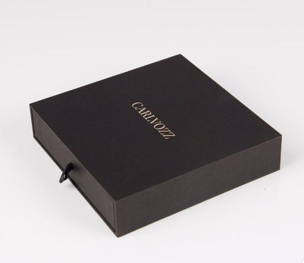Buy cheap Custom Scarf Gift Box , Rigid Drawer Boxes With Black Ribbon 18cmx14cmx6cm from wholesalers