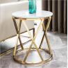 Buy cheap Stainless Steel Marble Circular Sofa Side Table Smooth Surface from wholesalers
