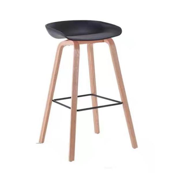Buy cheap Polypropylene Tall Bar Stool Chair Wooden Legs 40 Inch from wholesalers