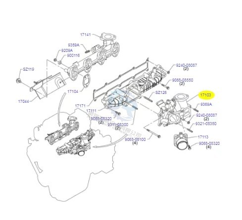 Sk260lc-8 Excavator Engine Parts Intake Manifold Vh17103e0061 Vh17103e0062