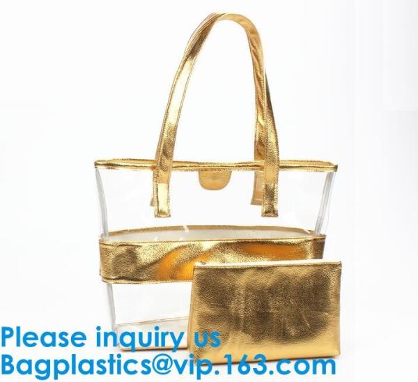 Buy cheap Tote Bag/Shoulder Bag/Shopping Bag/Handle Bag/Beach Bag/Waterproof Bag,Lady Handbag Set Transparent Beach Tote Bag With from wholesalers