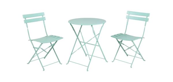 Buy cheap SGS Foldable Outdoor Table 3 Piece Steel Patio Bistro Set from wholesalers