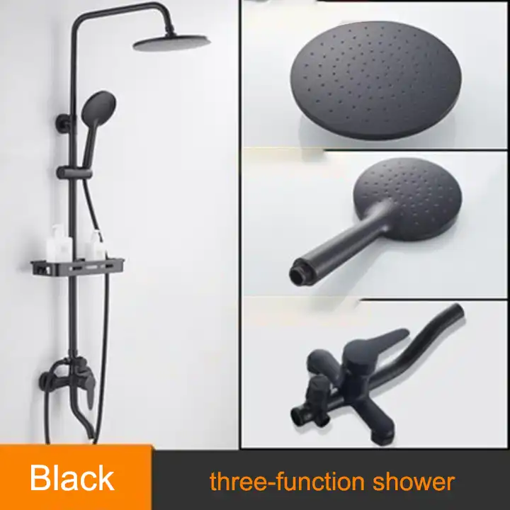 Wall Mounted Bathroom Shower Tap Set Digital Thermostatic Shower Faucet Set