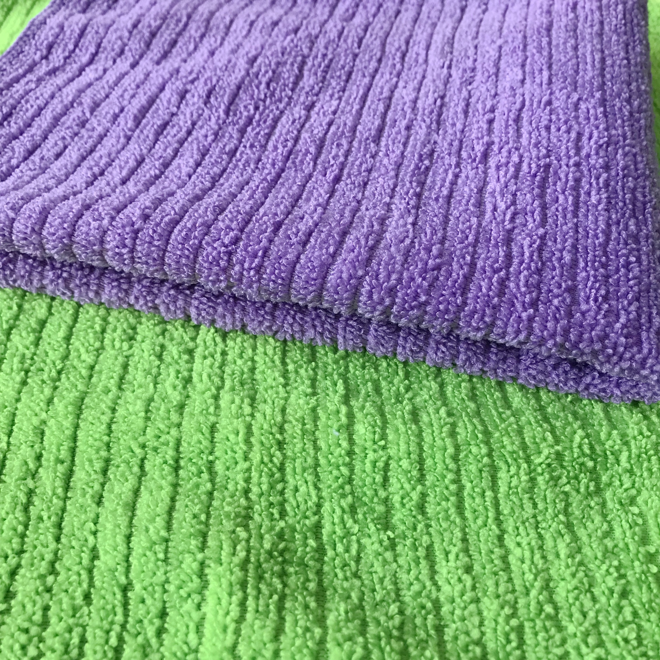 Hot saled common stripe big size microfiber 100% polyester absorbing easy washing wipes