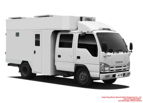 Buy cheap ISUZU Caravan Outdoor Mobile Camping Truck With Living Room for 5-6 men top replacement air fan and solar panel from wholesalers
