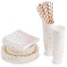 Buy cheap 50 Plates Rose Gold Chic Christmas Disposable Dinnerware Sets from wholesalers