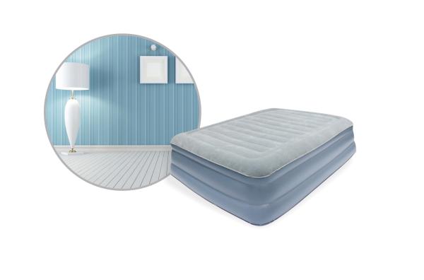 Buy cheap Light Blue Deluxe Twin Size Inflatable Air Mattress Queen Size Inflatable Outdoor Furniture from wholesalers