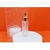 Buy cheap Frosted Transparent Lotion Bottle 100ml With Gold Pump Cylindrical Shape PCR from wholesalers