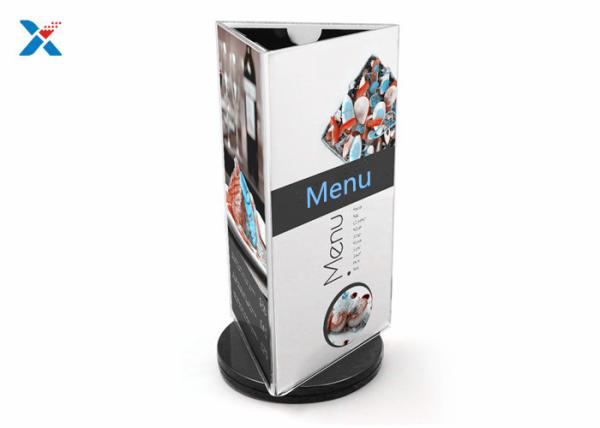 Buy cheap Clear Acrylic Sign Holders / Three Sided Sign Holder For Table Counter from wholesalers