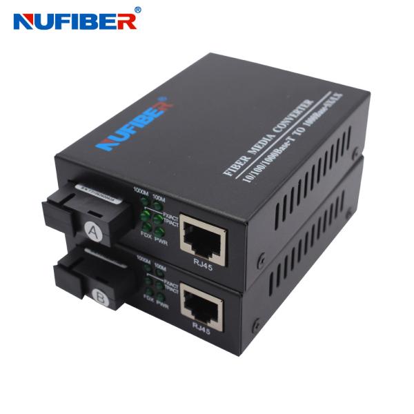 Buy cheap Simplex 1310 / 1550nm 20km SC Gigabit Media Converter 10/100/1000M from wholesalers