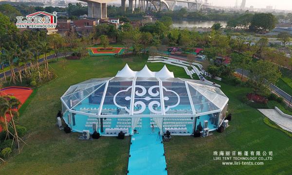 Buy cheap Transparent Aluminum Alloy Frame Large Event Canopy , Outdoor Wedding Party With Roof Lining from wholesalers