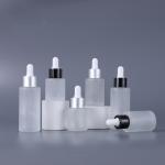 1oz Cylinder Flat Shoulder Frosted Dropper Essential Oil Bottle for Other