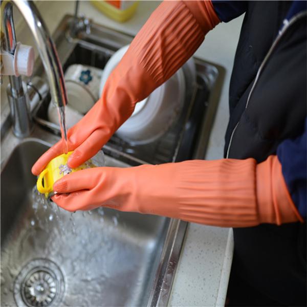 Buy cheap Soft Long Sleeve Dishwashing Gloves Oil Proof Excellent Protective Properties from wholesalers