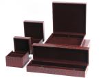 Earring Bracelet Mens Leather Jewelry Box Glossy Varnishing Surface For