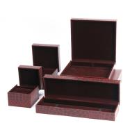 Buy cheap Earring Bracelet Mens Leather Jewelry Box Glossy Varnishing Surface For product