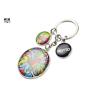 Buy cheap Round Shaped Metal Key Ring With Cute Epoxy Sticker Logo For Key Holder from wholesalers