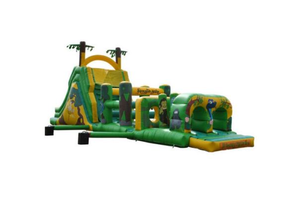 Buy cheap Funny Jungle Race Inflatable Obstacle Course Silk Printing Forv Amusement Park from wholesalers