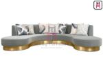 Endless Arch Shape Commercial Booth Seating , Upholstery Fabric Sofa With SS