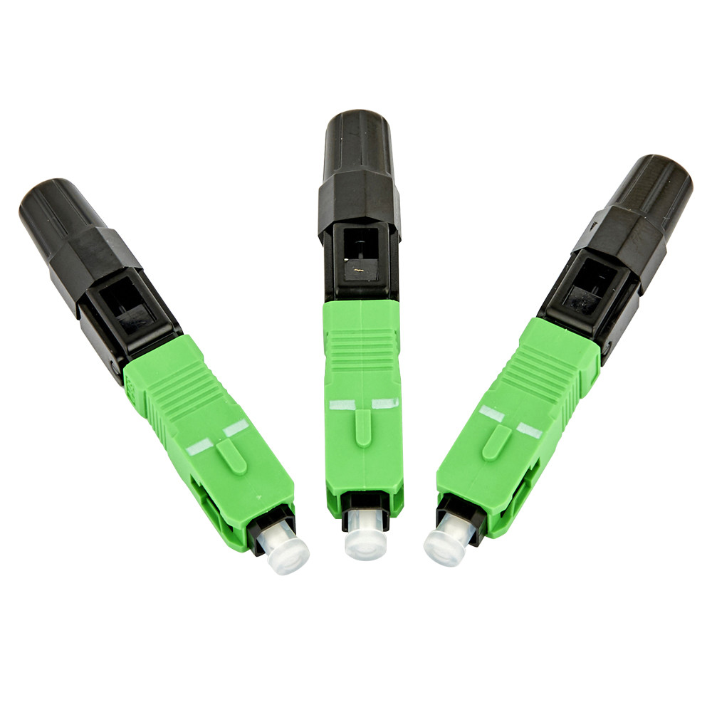 SC APC Type Optical Quick Assembly Connector For FTTH Fast Connector