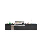 Luxury Modern Brass Handle Outdoor Kitchen Cabinets High Gloss