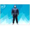 Buy cheap Waterresistance Elastic Cuffs Disposable Coverall Suit PE Coated PP Fabric from wholesalers