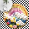 Buy cheap Circular Rainbow Children'S Room Carpet 3D Effect Cartoon Cloud Decorated Carpet from wholesalers