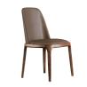 Buy cheap Solid wood base and PU leather cushion high quality arm / armless ash dining chair with micro fiber leather from wholesalers