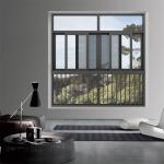 Bedroom Aluminum Window with Superior Sliding Glass and Stainless Steel Screen