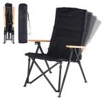 Metal 4-Position Adjustable Backrest Folding Chair for Camping Fishing Hiking