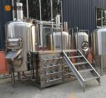 300L Capacity Brewhouse Equipment , Stainless Steel 3 Vessel Brewhouse