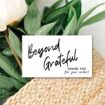 White Paper Thank You Card For Small Businesses Decor Small Shop Gift Packet
