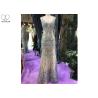Buy cheap Sleeveless Mermaid Style Prom Dress / Special Lace V Neck Ball Gown Backless from wholesalers