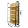 Buy cheap Wooden Shelf Supermarket Display Rack With Four Black Column Customzied from wholesalers