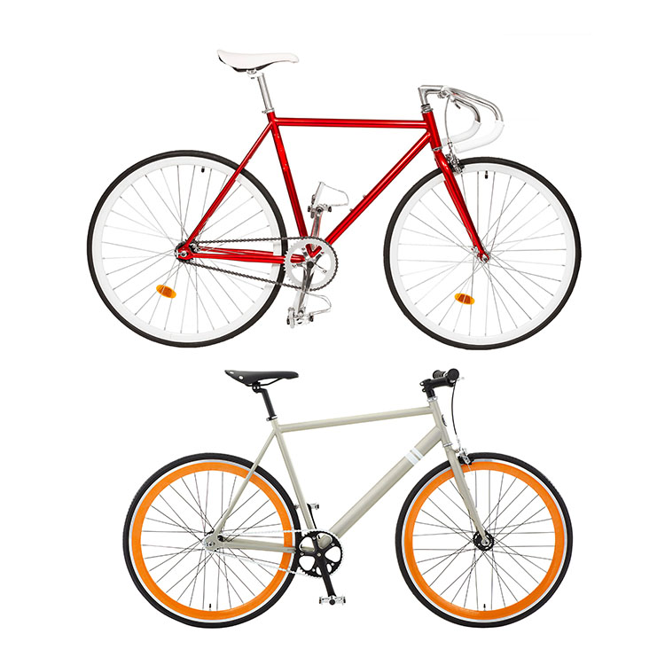 700c Wheel Size Lightweight Fixed Gear Bike SKD 85% Assembly Lightweight Design