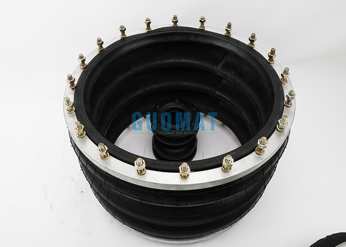 Durable Rubber Air Spring Guomat 3H520312 At 0.7 Mpa Max Dia 550mm With Ring 24pcs Bolts