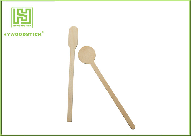 150mm Round Head Wooden Coffee Stirrer Sticks / Stir Stick Non - Flavor